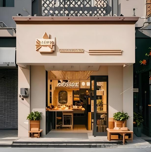 奶油風蛋糕甜品店裝修效果圖，巧妙設計引流
