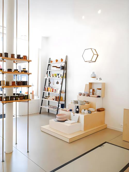 甜品店裝修設計，清新ins風原木系咖啡甜品店